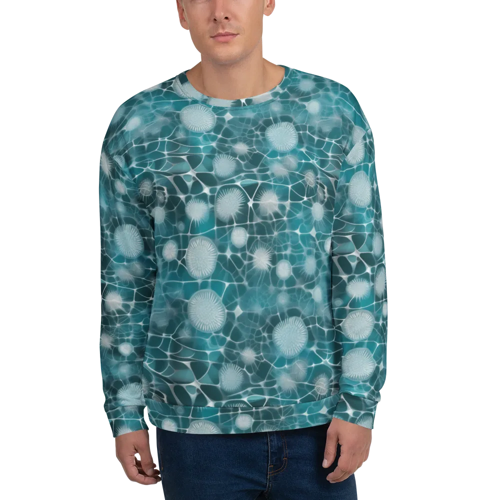 Aqua Dandelion on Sweatshirt — Front