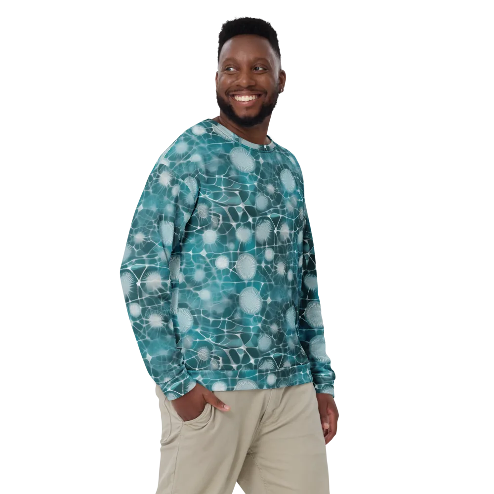 Aqua Dandelion on Sweatshirt — Front