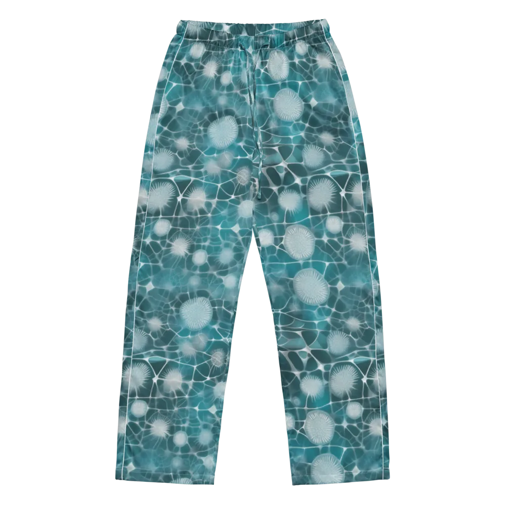 Aqua Dandelion on Women's Pajama Pants — Front