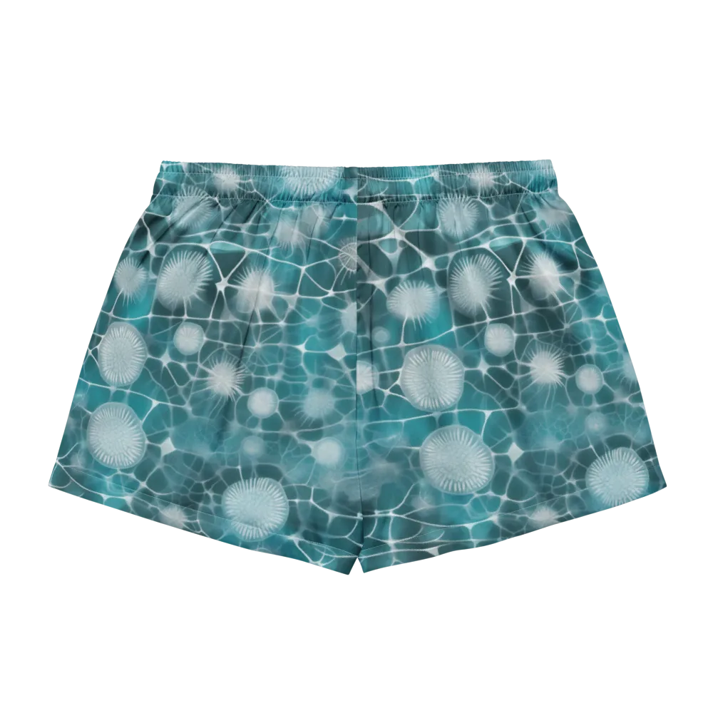 Aqua Dandelion on Women's Pajama Shorts — Back