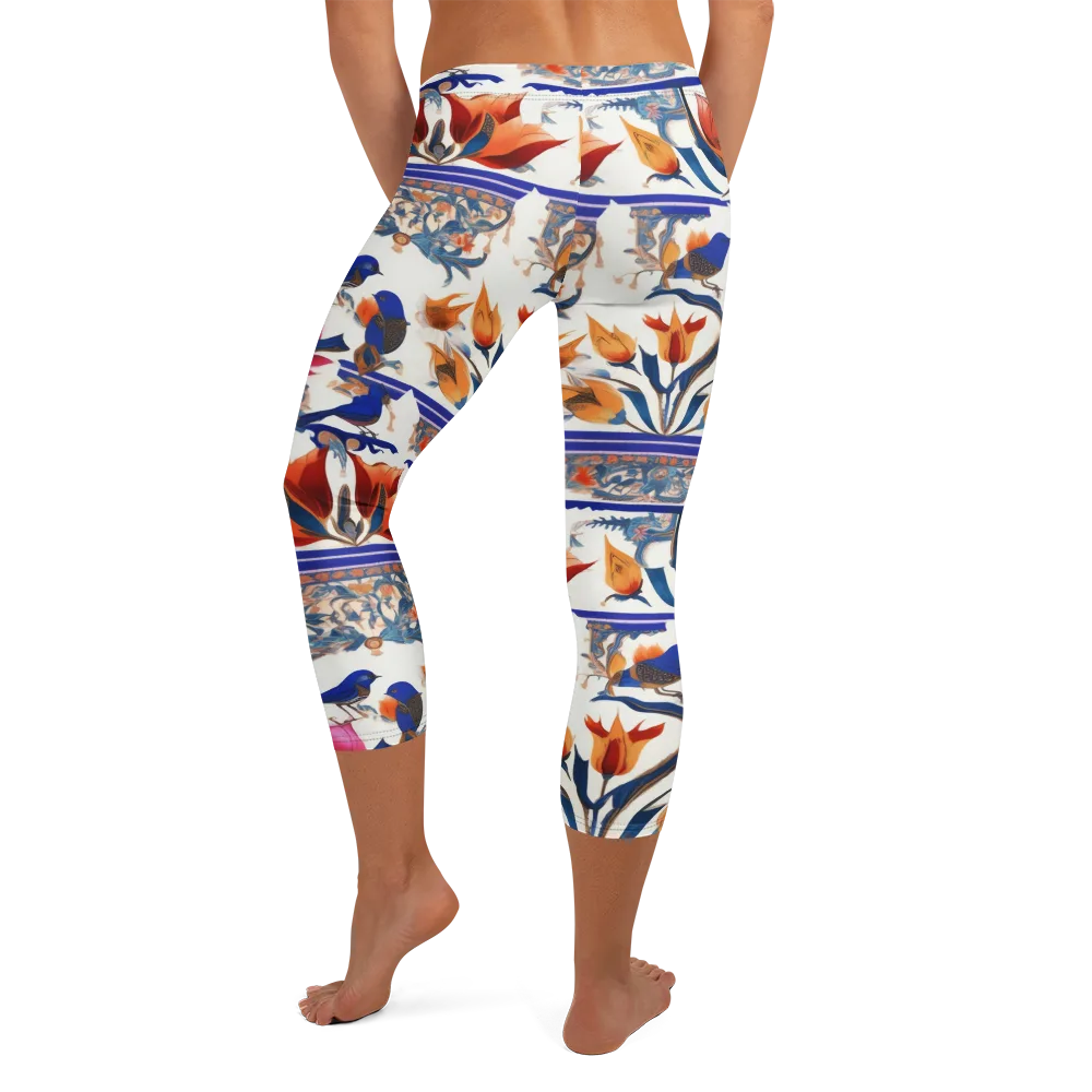 Emberwing Garden on Capri Leggings — Back