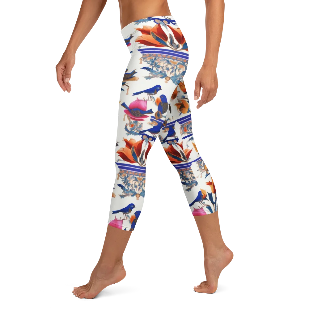 Emberwing Garden on Capri Leggings — Left