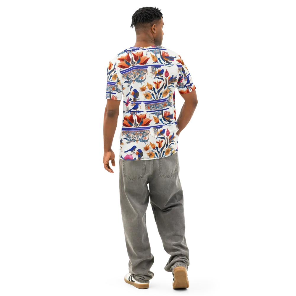 Emberwing Garden on Men's Cotton Crew Neck T-Shirt — Back