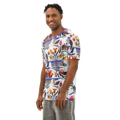 Emberwing Garden on a Men's Cotton Crew Neck T-Shirt
