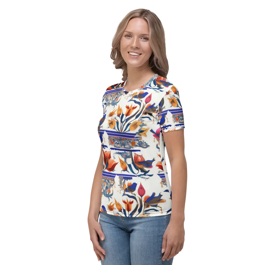 Emberwing Garden on Women's Crew Neck T-Shirt — Left