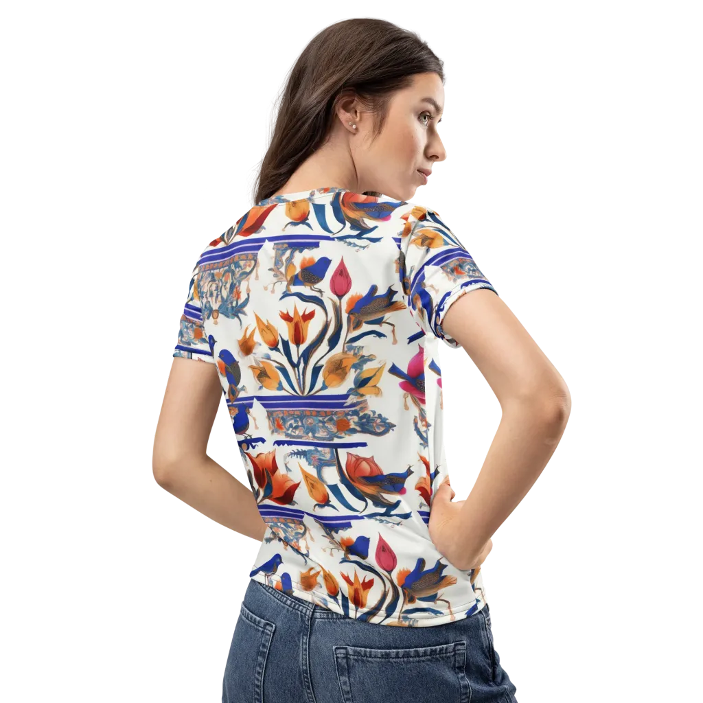Emberwing Garden on Women's Crew Neck T-Shirt — Back
