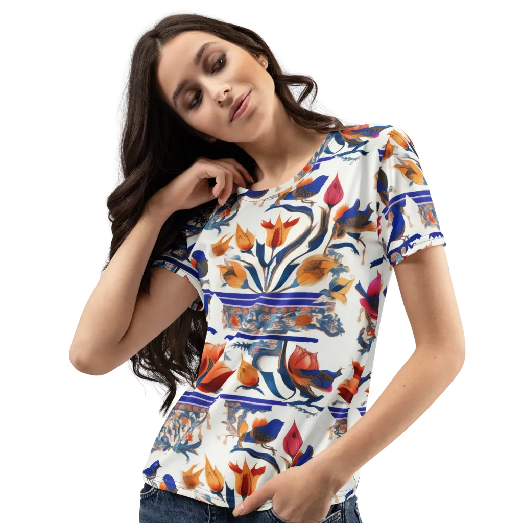 Emberwing Garden on Women's Crew Neck T-Shirt — Left Front