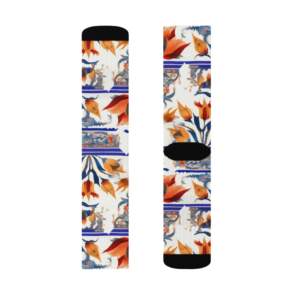 Emberwing Garden on Socks — Left Sock