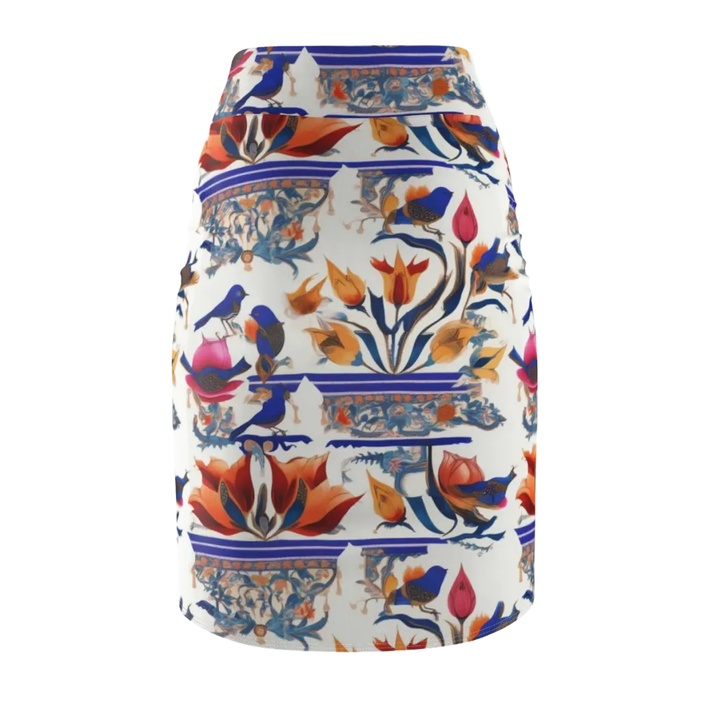 Emberwing Garden on Pencil Skirt — Back