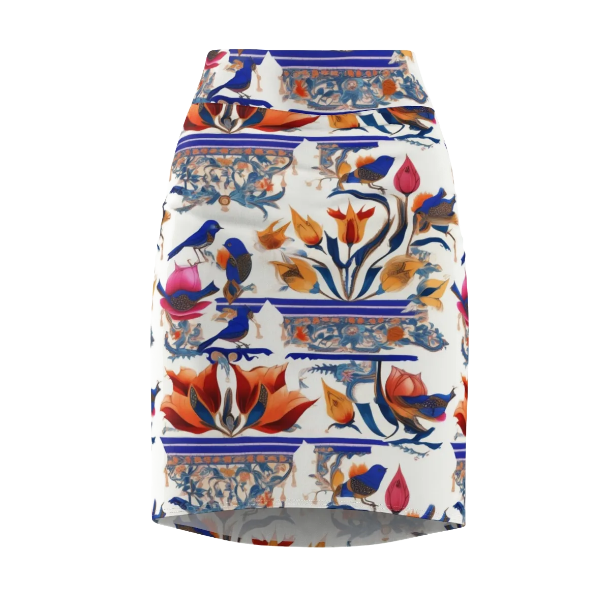 Emberwing Garden on Pencil Skirt — Front