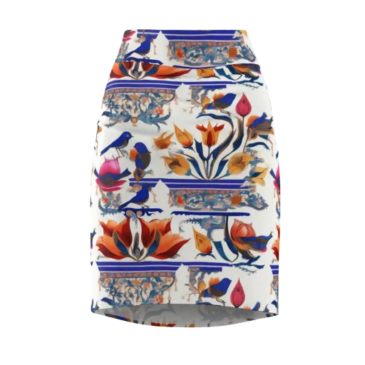 Emberwing Garden on a Pencil Skirt