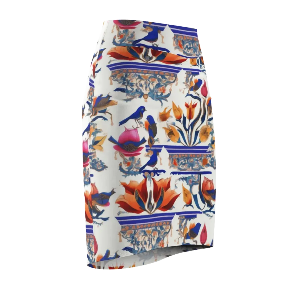 Emberwing Garden on Pencil Skirt — Front Side