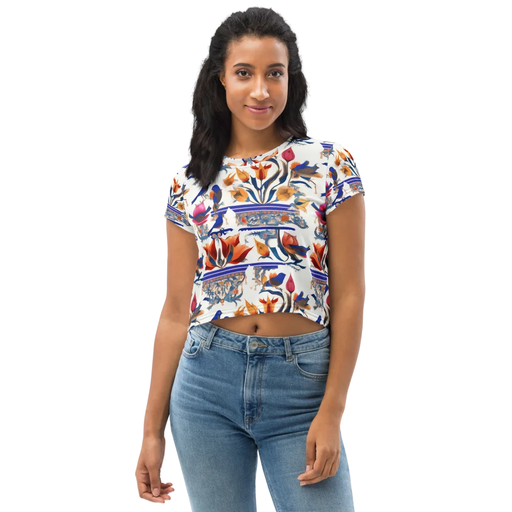 Emberwing Garden on Crop Tee — Front