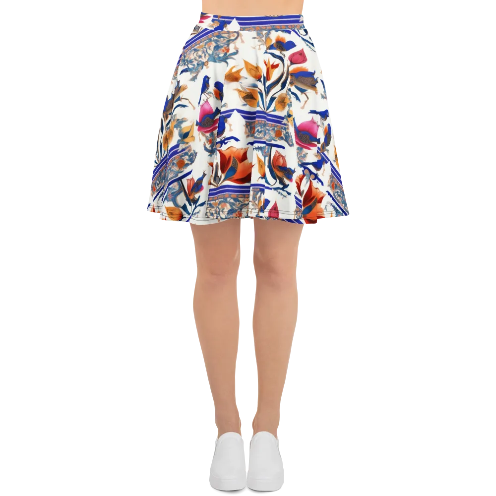 Emberwing Garden on Skater Skirt — Front