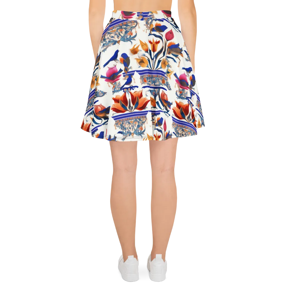 Emberwing Garden on Skater Skirt — Back