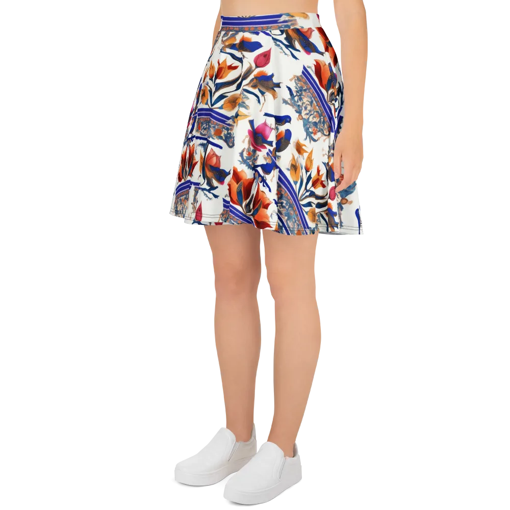 Emberwing Garden on Skater Skirt — Left