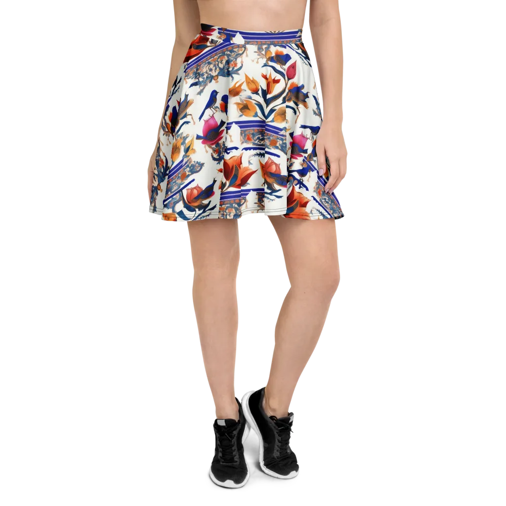 Emberwing Garden on Skater Skirt — Front