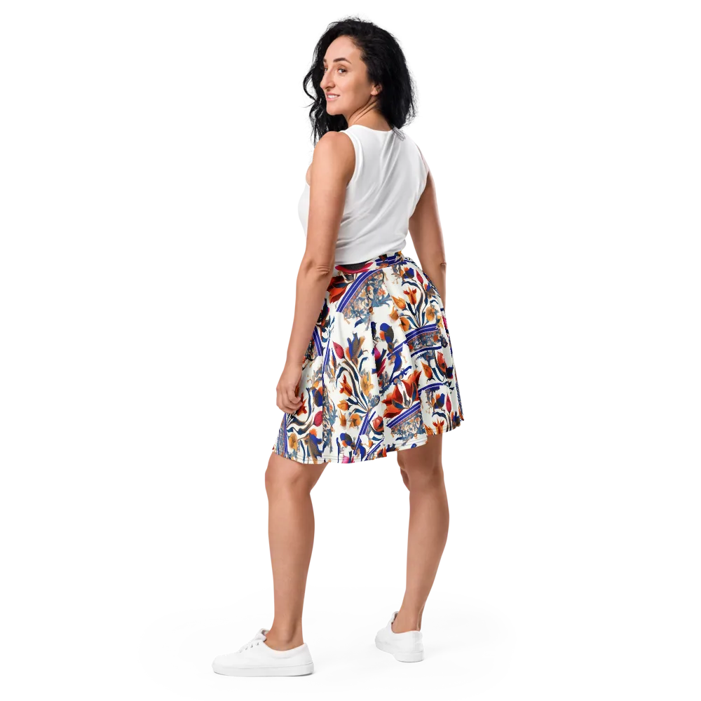 Emberwing Garden on Skater Skirt — Back