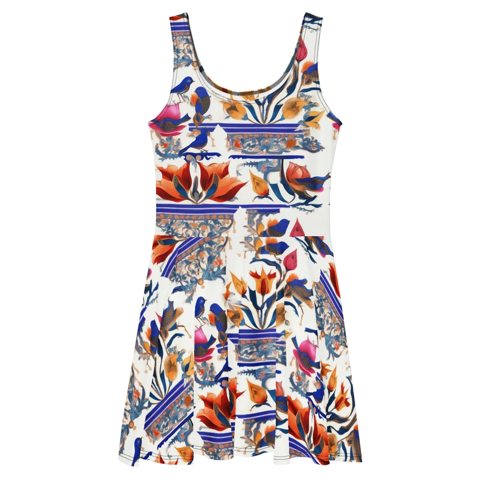 Emberwing Garden on Skater Dress — Front
