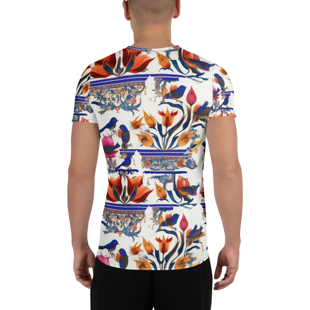 Emberwing Garden on Men's Athletic T-Shirt — Back