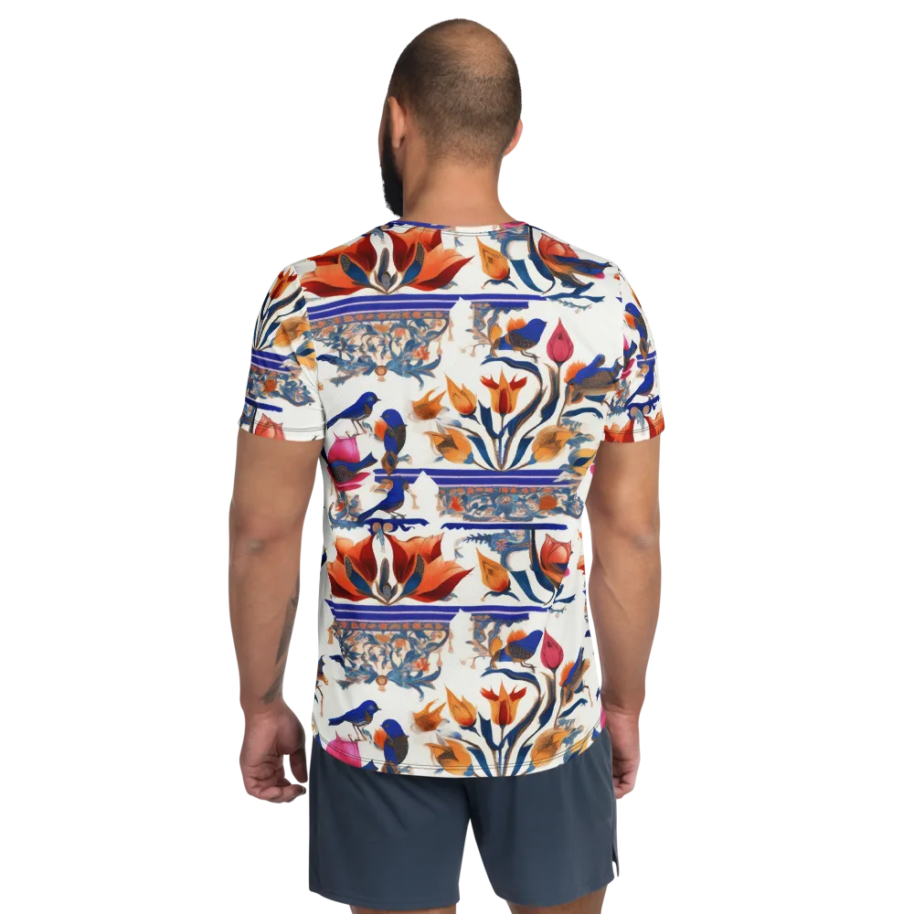 Emberwing Garden on Men's Athletic T-Shirt — Back