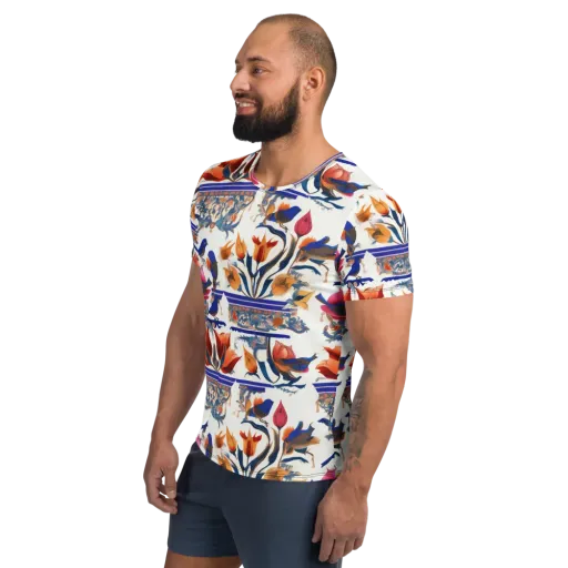 Emberwing Garden on a Men's Athletic T-Shirt