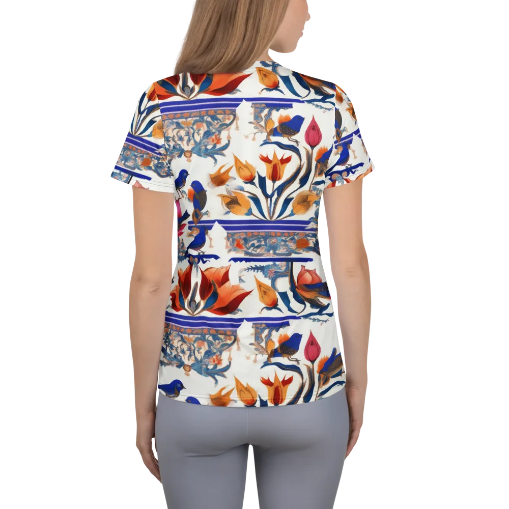 Emberwing Garden on Women's Athletic T-Shirt — Back