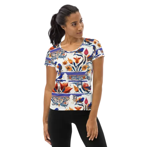 Emberwing Garden on a Women's Athletic T-Shirt
