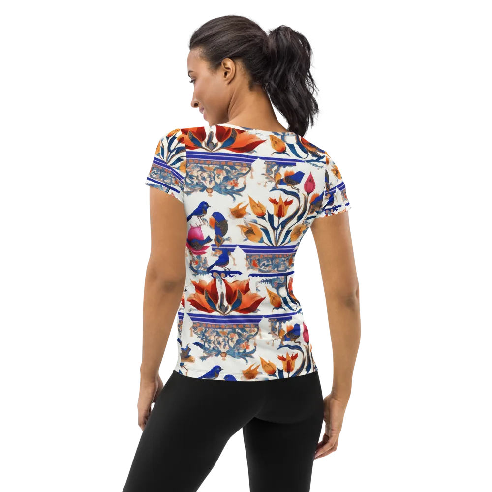 Emberwing Garden on Women's Athletic T-Shirt — Back