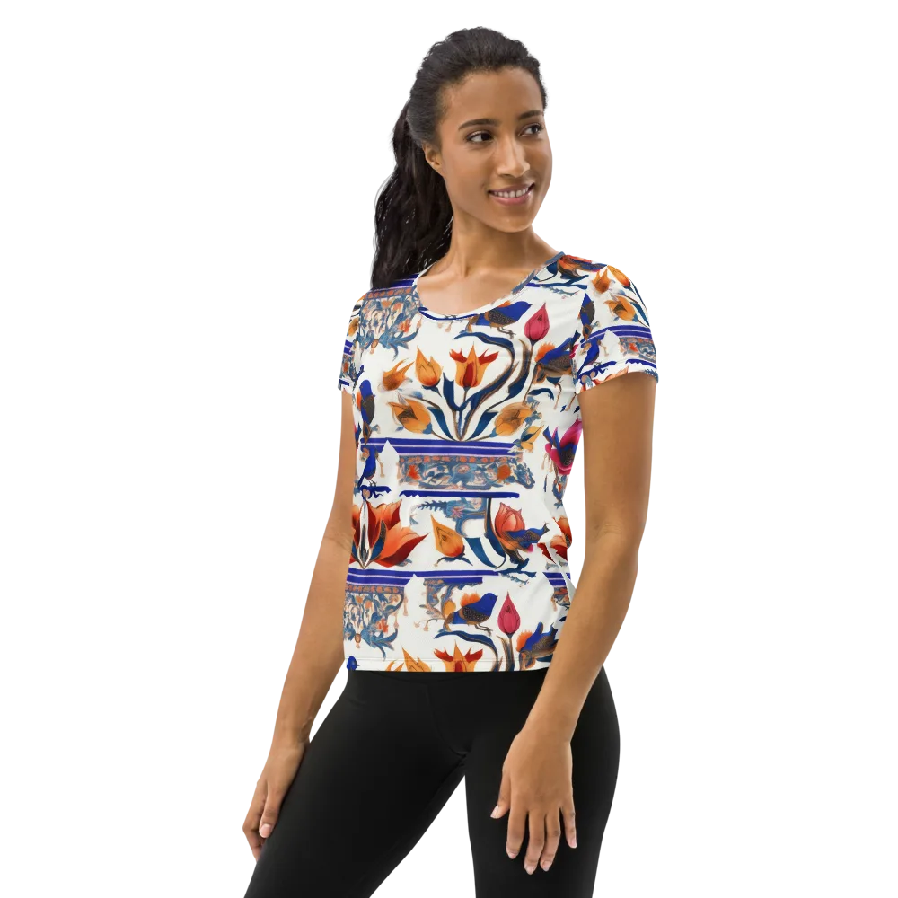 Emberwing Garden on Women's Athletic T-Shirt — Left