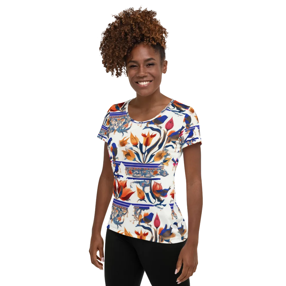 Emberwing Garden on Women's Athletic T-Shirt — Left