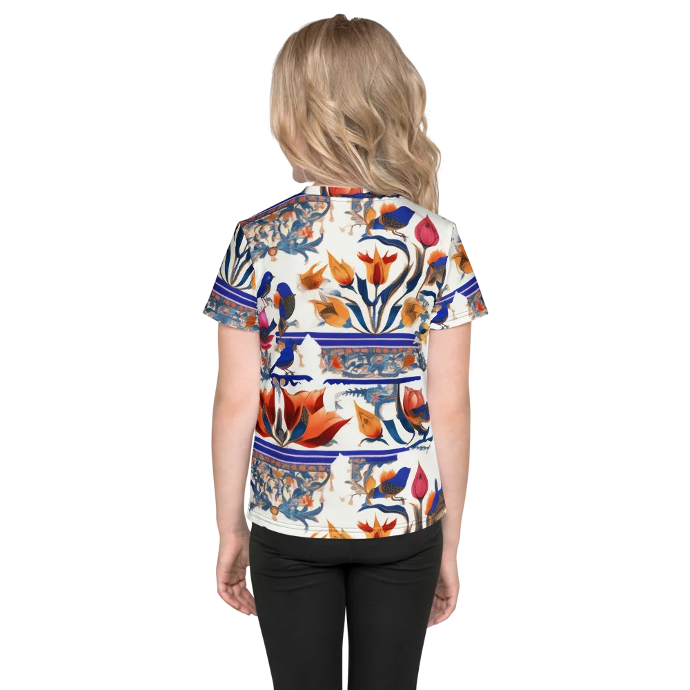 Emberwing Garden on Kids Crew Neck T-Shirt — Back