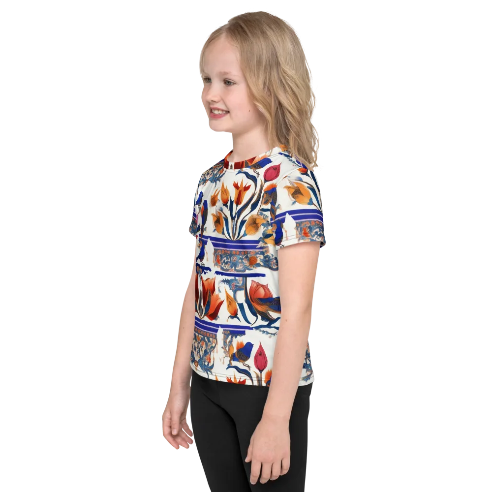 Emberwing Garden on Kids Crew Neck T-Shirt — Left