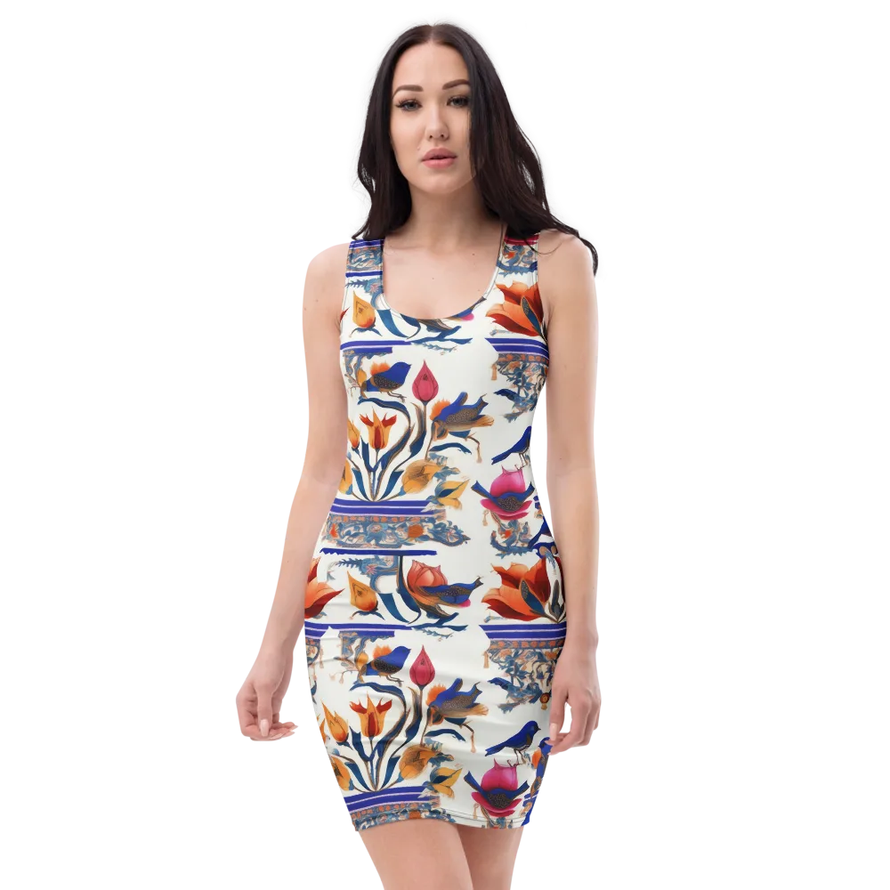Emberwing Garden on Bodycon Dress — Front