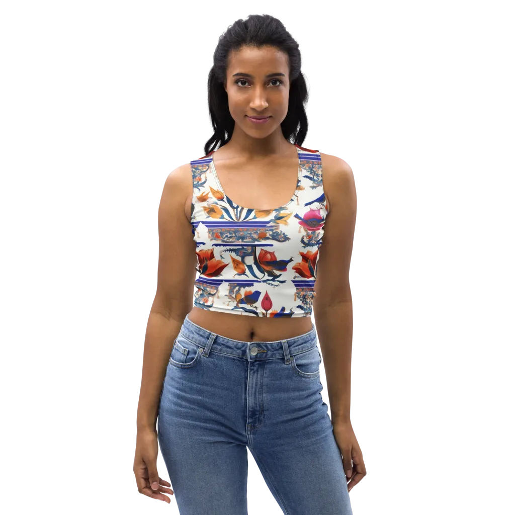 Emberwing Garden on Crop Top — Front