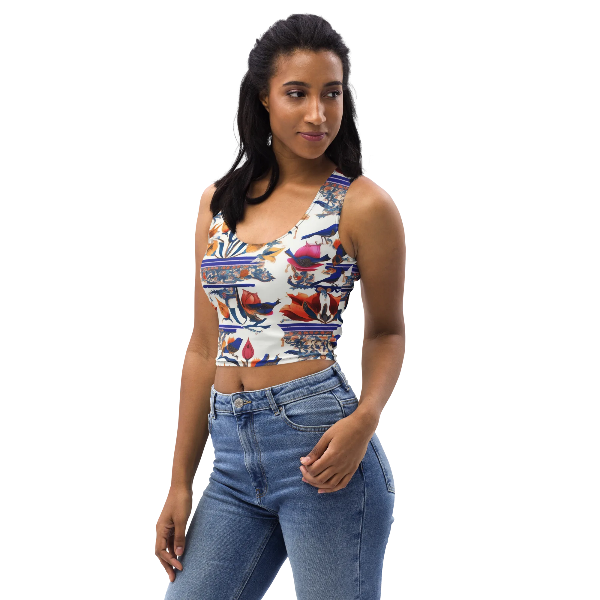 Emberwing Garden on Crop Top — Left Front