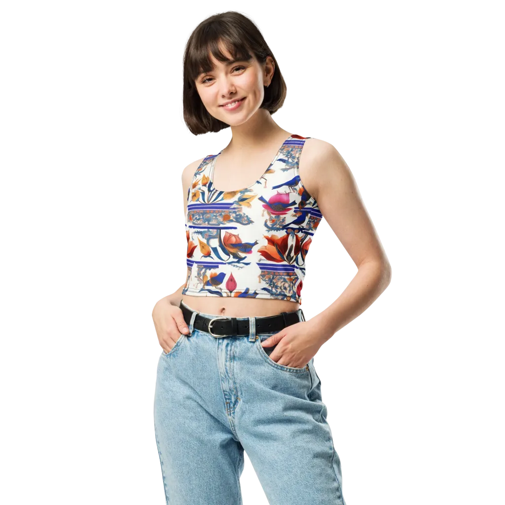 Emberwing Garden on Crop Top — Front