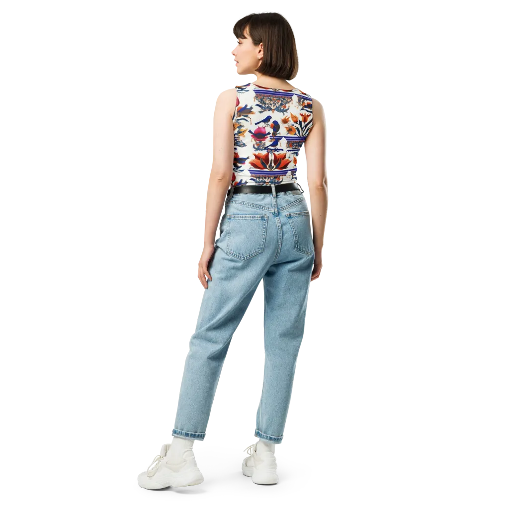 Emberwing Garden on Crop Top — Back