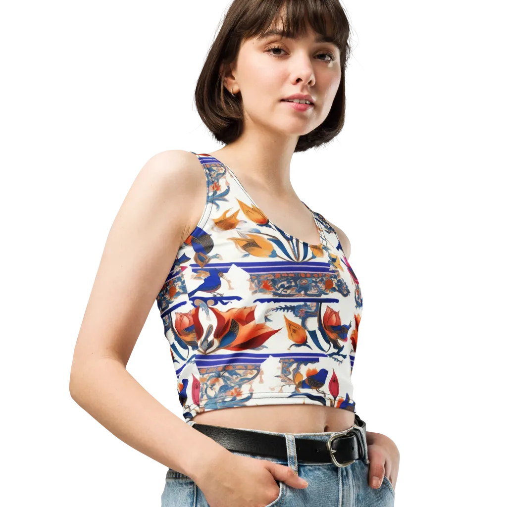 Emberwing Garden on Crop Top — Right Front