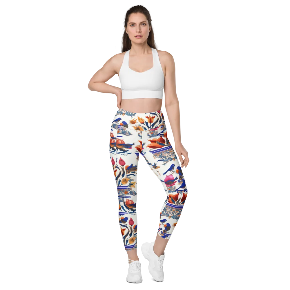 Emberwing Garden on Leggings with Pockets — Front