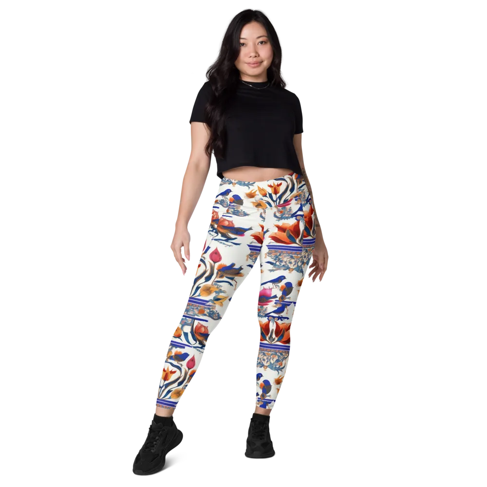 Emberwing Garden on Leggings with Pockets — Front