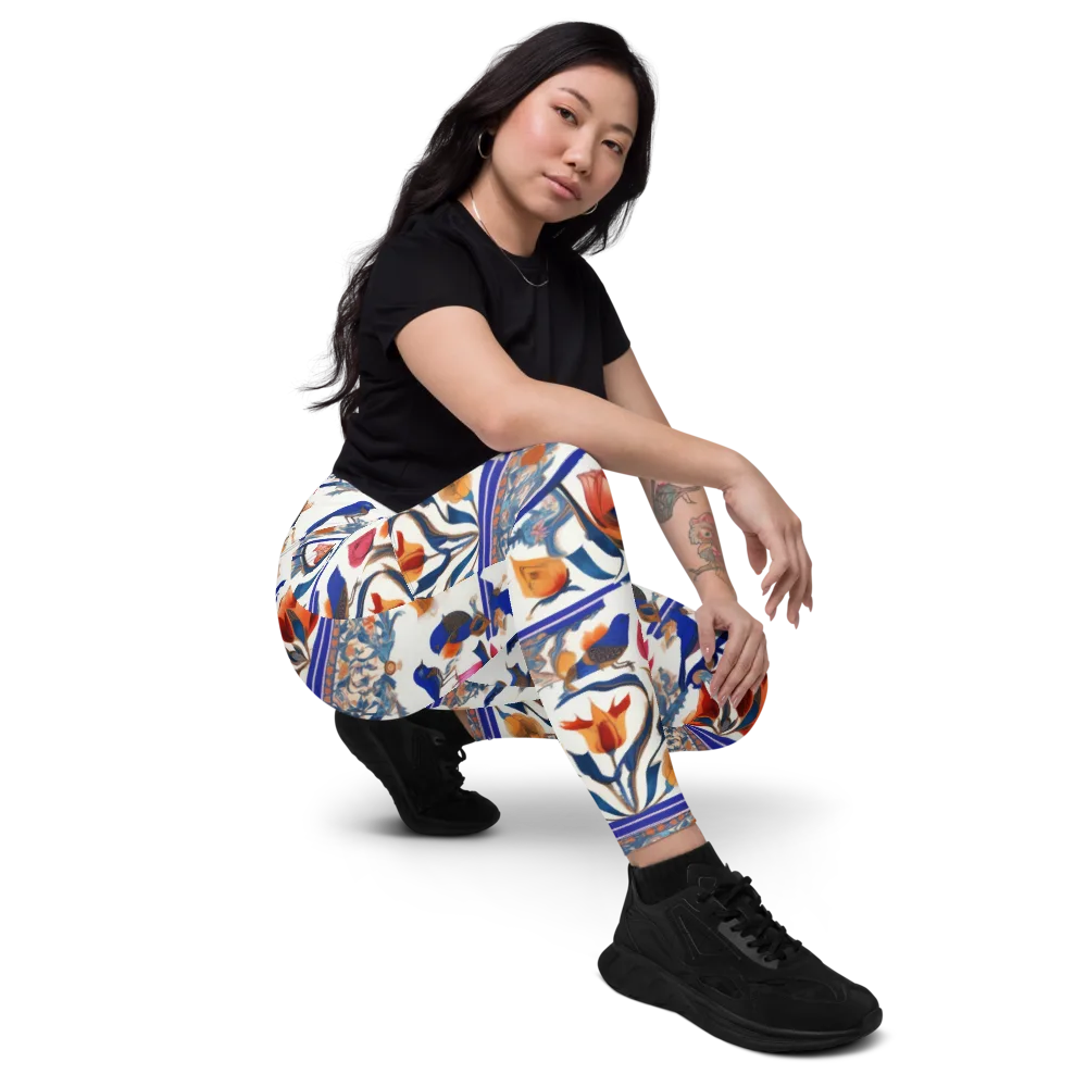 Emberwing Garden on Leggings with Pockets — Right Front