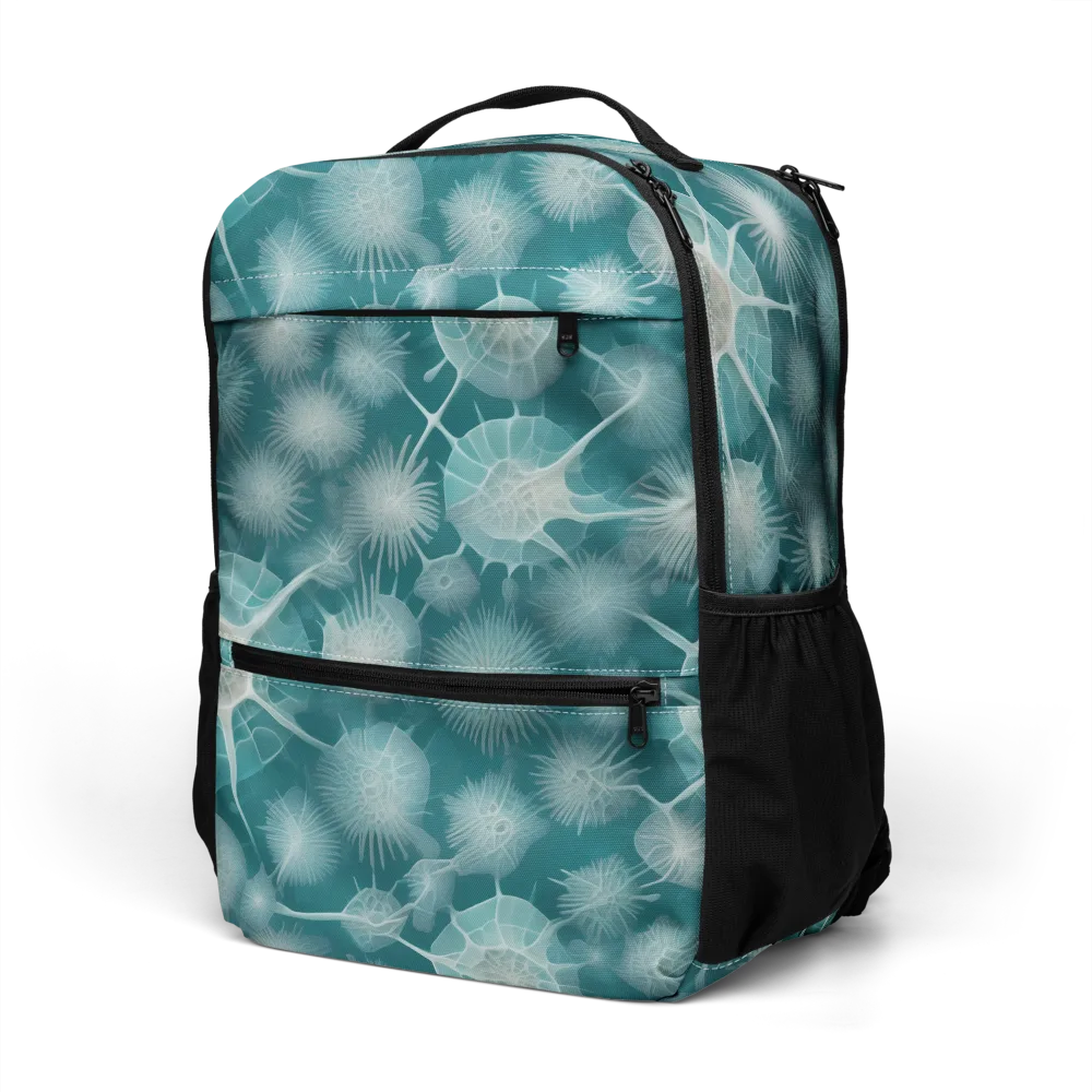 Aqua Radiolaria on Utility Backpack — Left Front