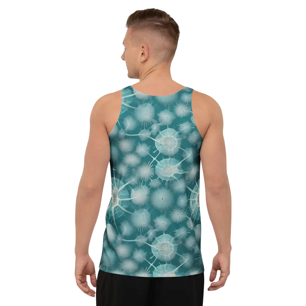 Aqua Radiolaria on Men's Tank Top — Back