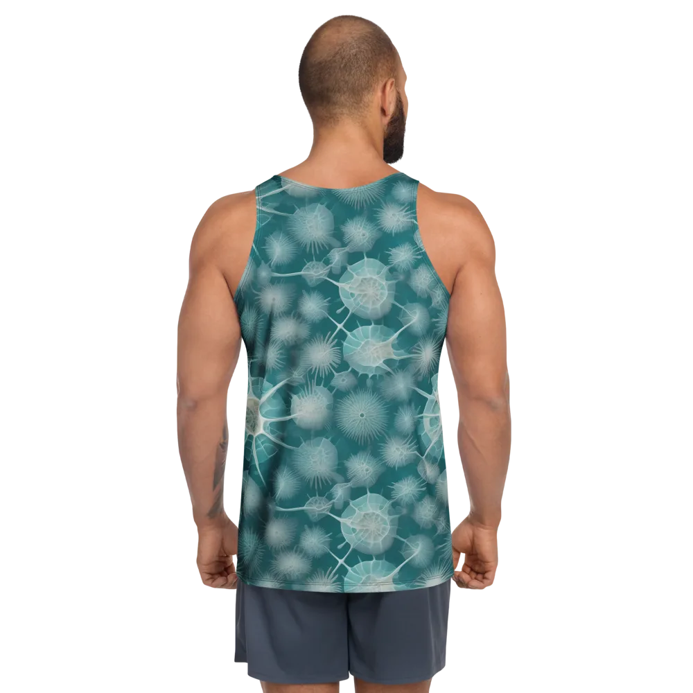 Aqua Radiolaria on Men's Tank Top — Back
