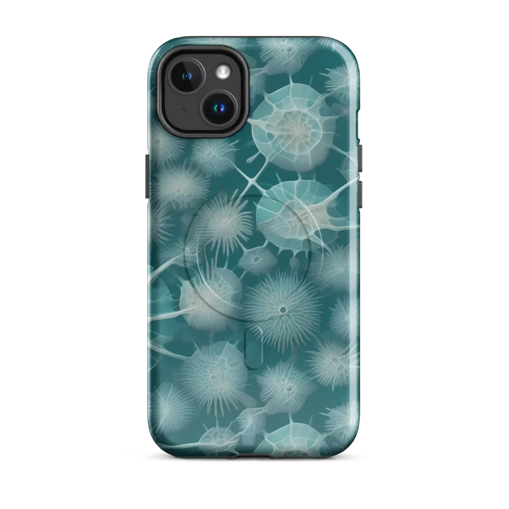 Aqua Radiolaria on MagSafe Tough Case for iPhone® — Front