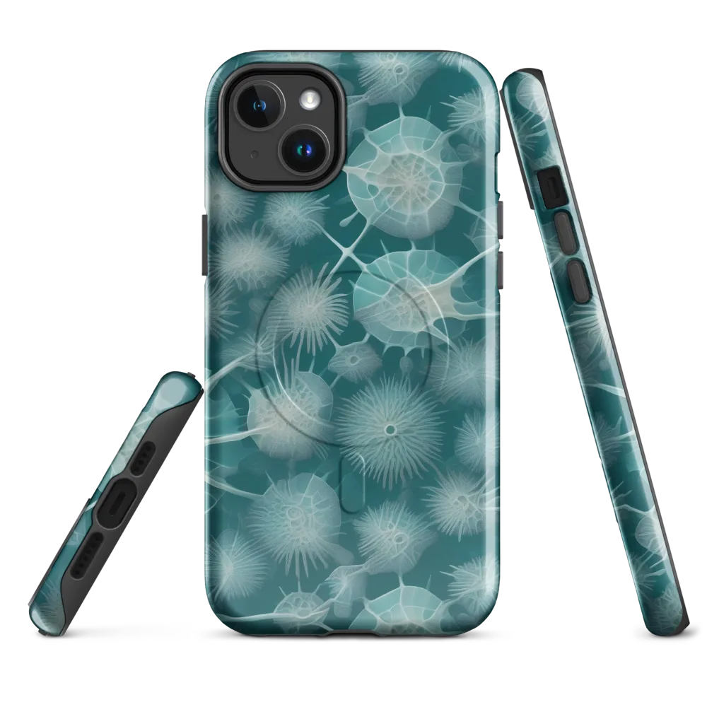 Aqua Radiolaria on MagSafe Tough Case for iPhone® — Front