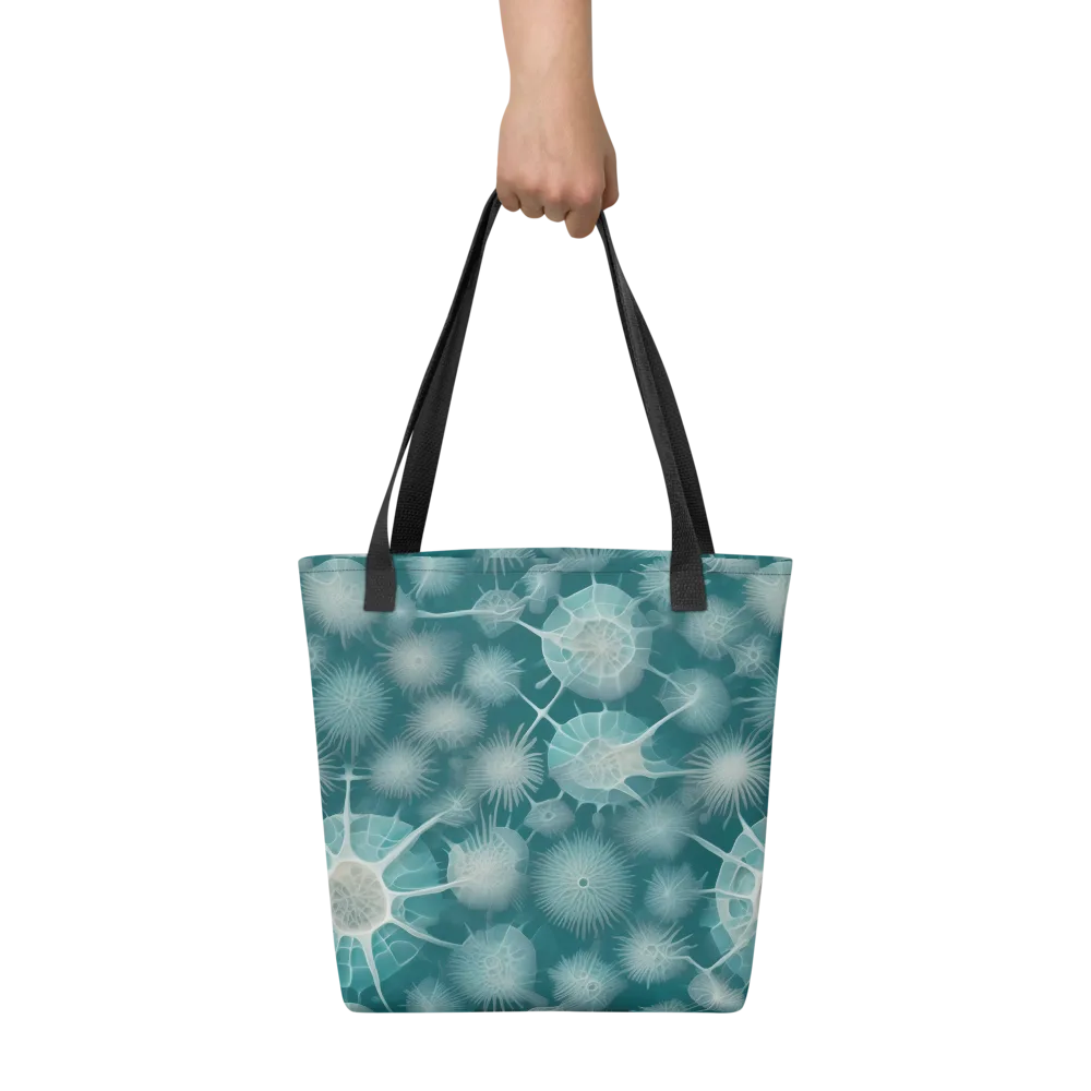 Aqua Radiolaria on Tote Bag — Front
