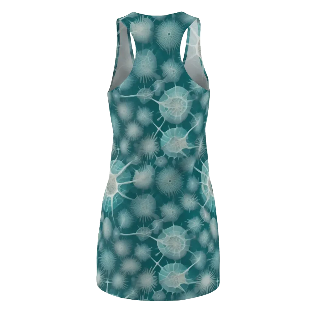 Aqua Radiolaria on Racerback Dress — Back