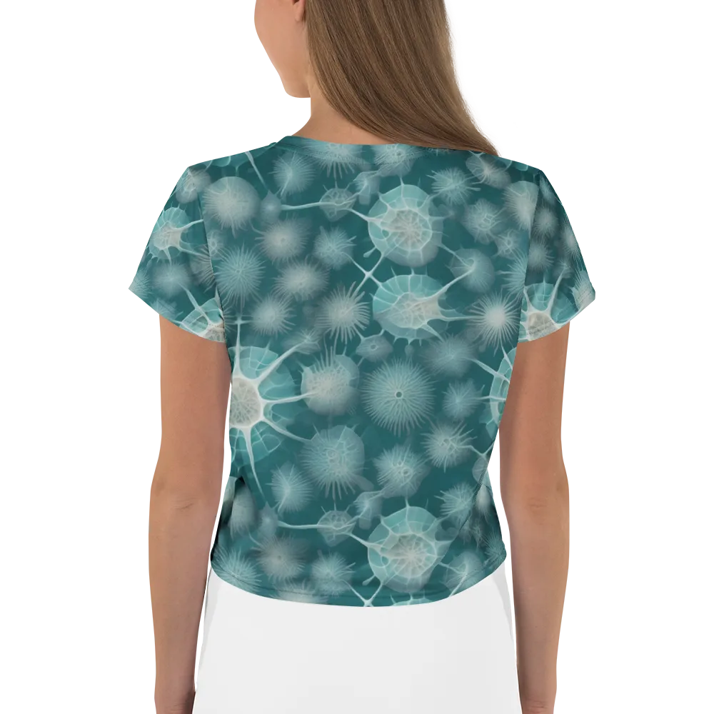 Aqua Radiolaria on Crop Tee — Back